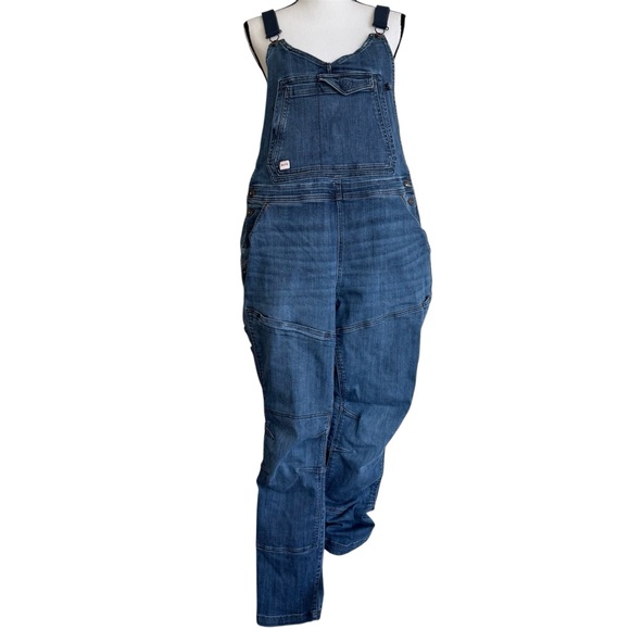 Duluth Double Flex Denim Bib Overalls Size 18 - Picture 2 of 11